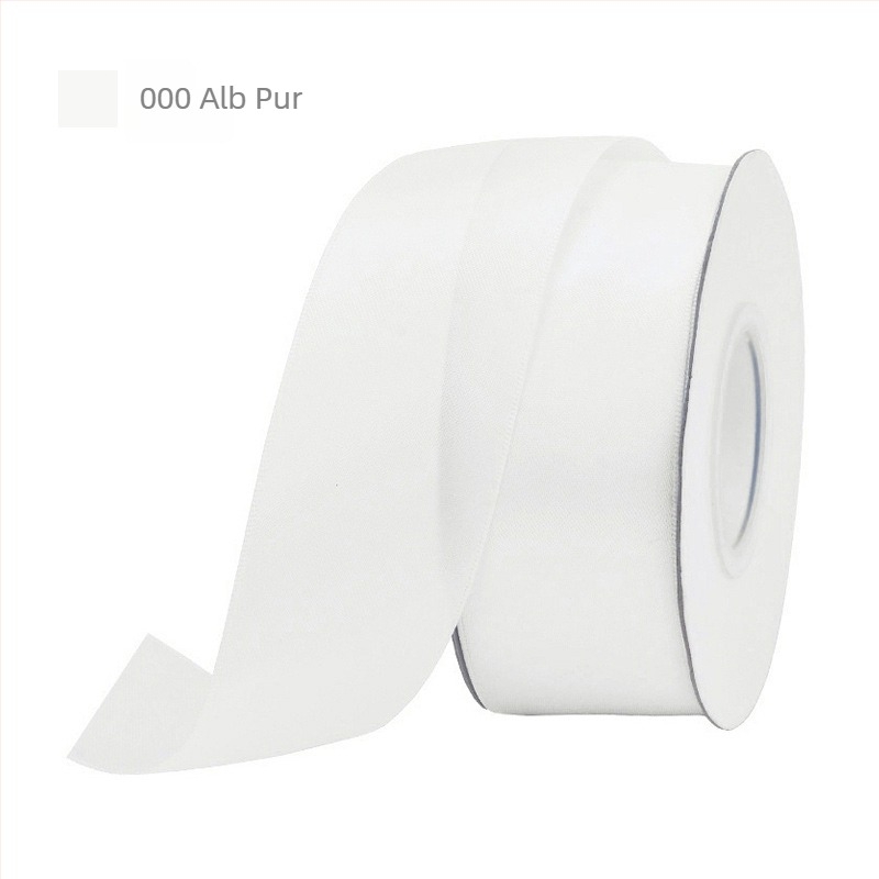 Panglică din satin poliester Yao Ming, lățime 1 cm, 196 culori, dublu-față, finisaj neted pentru împachetarea buchetelor și cadourilor