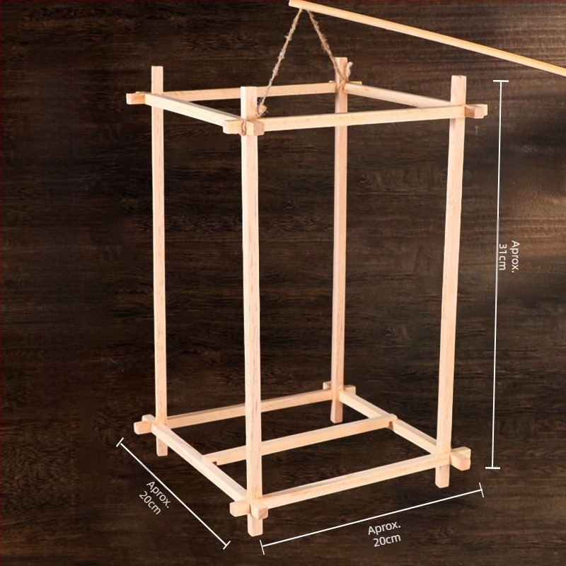 Kit DIY de materiale pentru felinare tradiționale cu îmbinări mortise și tenon – felinar pătrat pentru copii și elevi