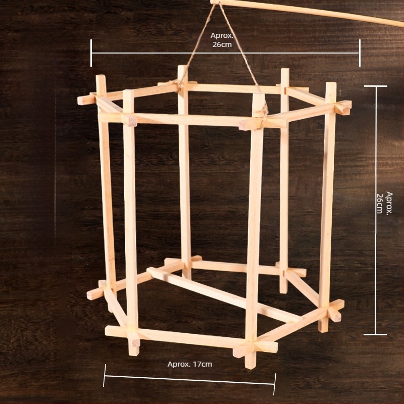 Kit DIY de materiale pentru felinare tradiționale cu îmbinări mortise și tenon – felinar pătrat pentru copii și elevi