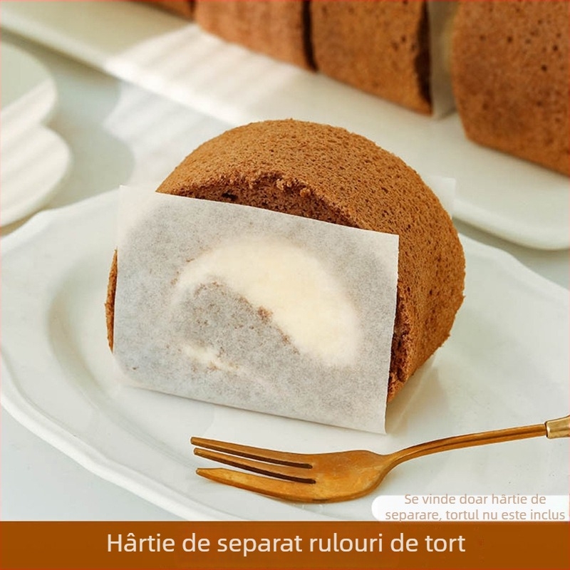 Hârtie de copt pentru rulouri de tort – separator pentru rulouri elvețiene și pâine