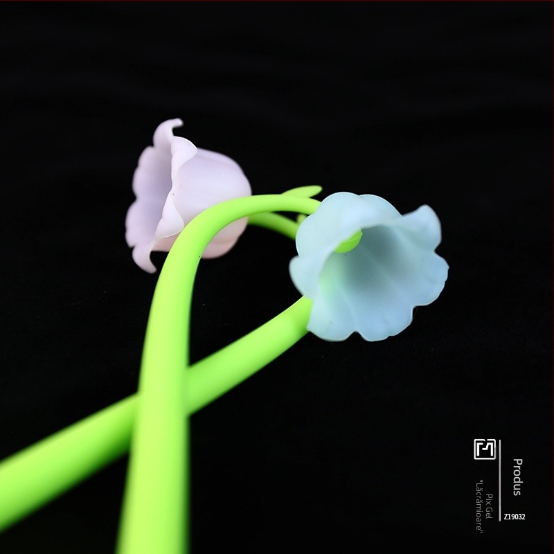 Pixuri gel cu design Lily of the Valley pentru elevi, colorate, 0,5 mm, ștersibile