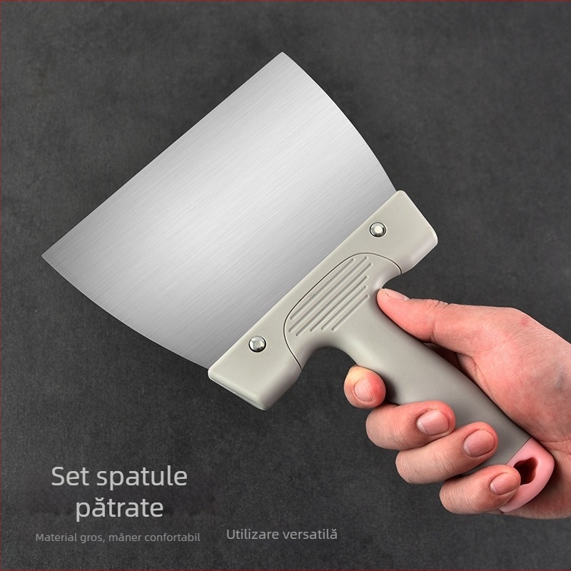 Spatula pentru temperarea ciocolatei, cuțit pentru aluat din oțel inoxidabil, raclă pentru făină, spatulă pentru cremă, unealtă de patiserie