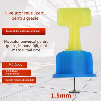 Instrument de nivelare a plăcilor, mai mare și mai gros, dispozitiv reglabil de fixare, instrument universal de nivelare pentru pereți și podea, clipsuri cruciforme de poziționare