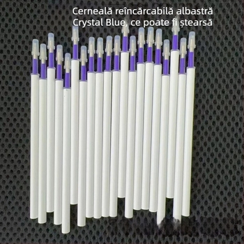 Refill 11 cm pentru scriere cu șters prin frecare, cerneală albastră 0,5 mm, pentru pixuri gel
