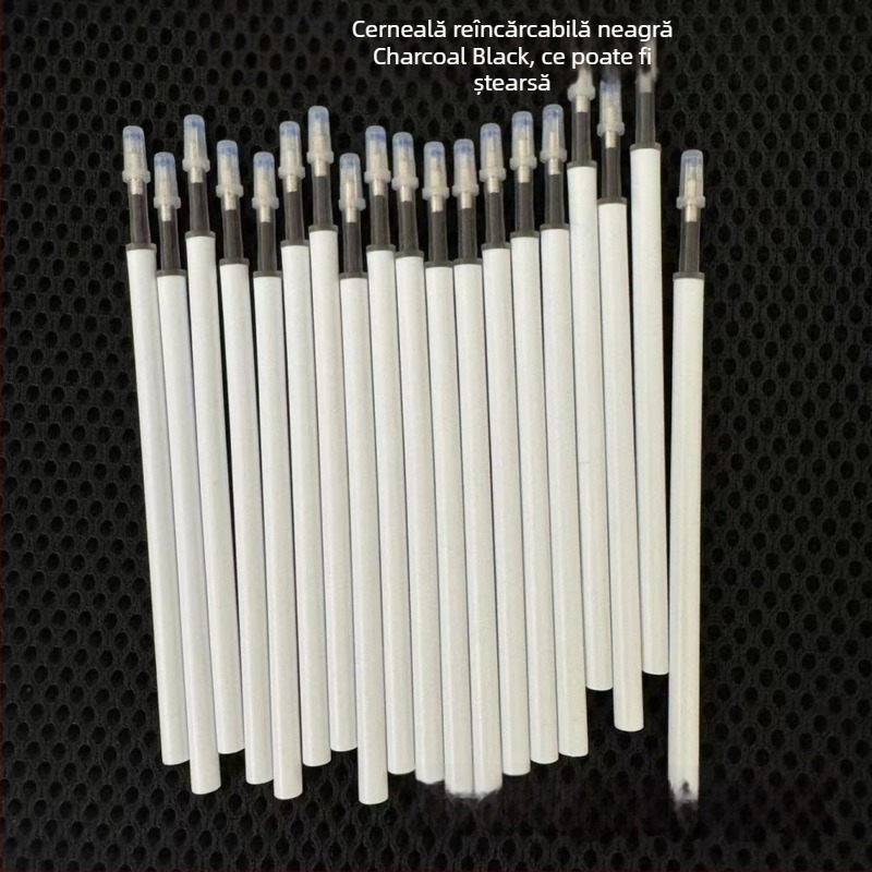 Refill 11 cm pentru scriere cu șters prin frecare, cerneală albastră 0,5 mm, pentru pixuri gel