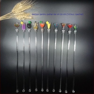 Lingură de amestec din acrilic cu bețișor de amestec creativ – cocktailuri, gheață, băuturi reci, suc, lingură decorativă