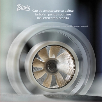 Bincoo Spumator electric pentru cafea și lapte cu bețișor de amestecare