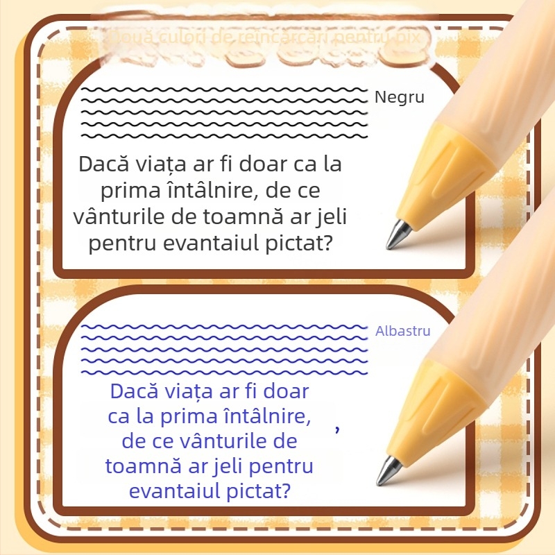 Stilou erasibil cu miez rotativ — drăguț stilou de semnătură (gel/ballpoint)