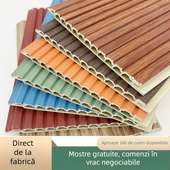 Panou decorativ de perete cu model 3D din fibre de bambus, pentru living și peretele TV, fără vopsire, impermeabil