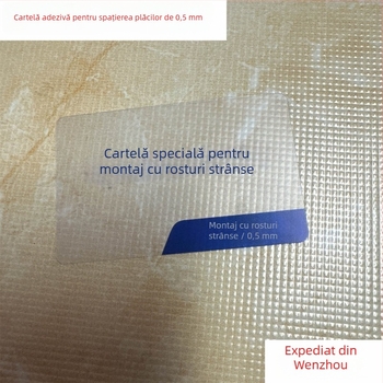 Carte specială pentru montaj fără rosturi, carduri de etanșare de 0.35 mm și 0.5 mm, instrument de nivelare pentru distanțierea rosturilor și placare fără rosturi a plăcilor din piatră