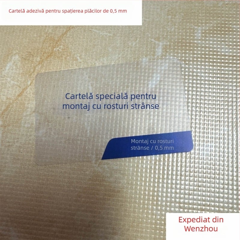 Carte specială pentru montaj fără rosturi, carduri de etanșare de 0.35 mm și 0.5 mm, instrument de nivelare pentru distanțierea rosturilor și placare fără rosturi a plăcilor din piatră