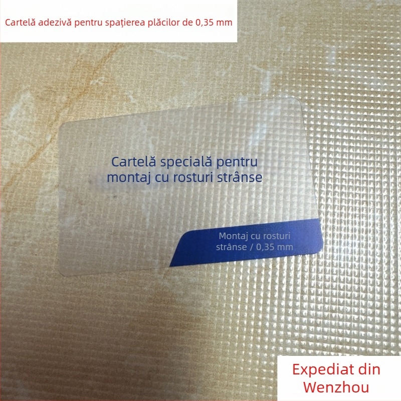 Carte specială pentru montaj fără rosturi, carduri de etanșare de 0.35 mm și 0.5 mm, instrument de nivelare pentru distanțierea rosturilor și placare fără rosturi a plăcilor din piatră