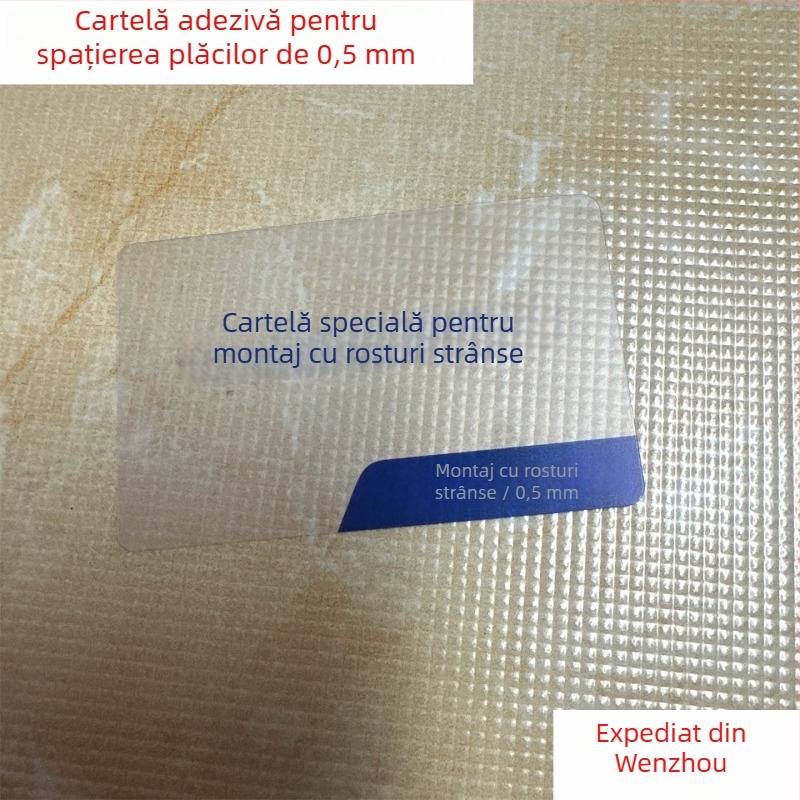 Carte specială pentru montaj fără rosturi, carduri de etanșare de 0.35 mm și 0.5 mm, instrument de nivelare pentru distanțierea rosturilor și placare fără rosturi a plăcilor din piatră