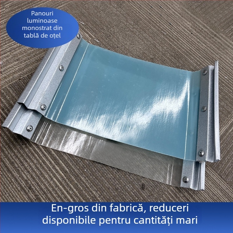 Panou de plafon din oțel colorat cu sticlă dublă, ignifug, rezistent la temperaturi ridicate și la acid, transparență înaltă