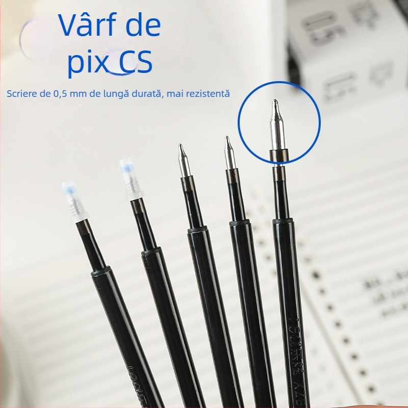 Le Xuan refil gel ștergător termic pentru stiloul CS, 0,5 mm, albastru cristal, cutie cu 20 de bucăți
