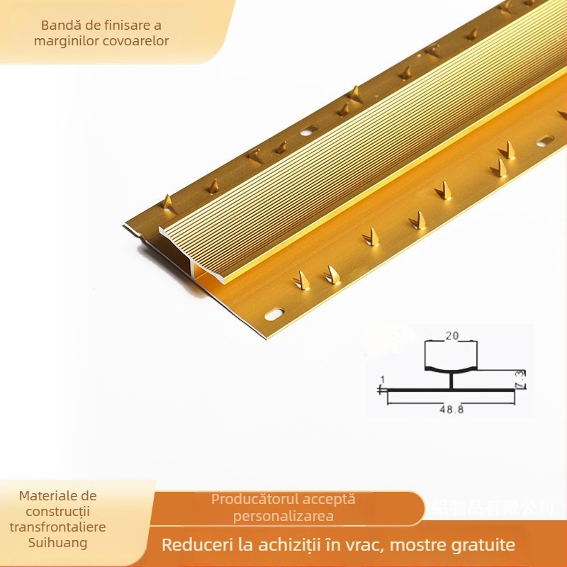 Profiluri de margine pentru plăci din aliaj de aluminiu și profile de colț invizibile pentru perete, decorativ anti-crăpături