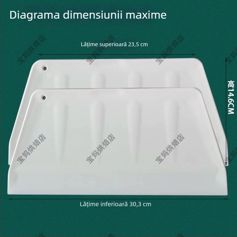 Lopată din plastic pentru foi de orez, extra-large, groasă, formă trapezoidală