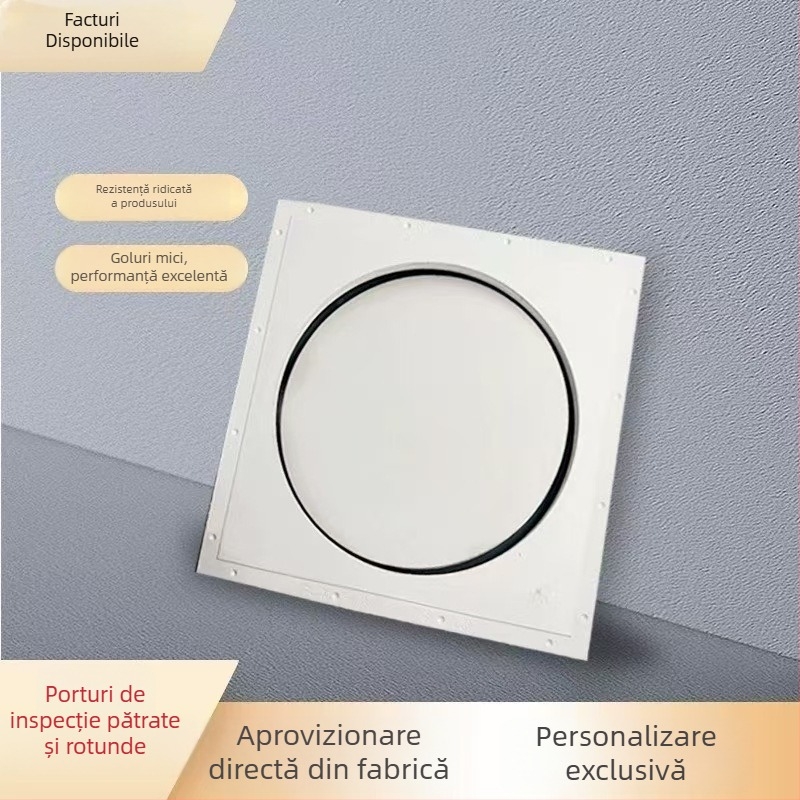 Port circular de inspecție pentru placă de gips-carton, stil european, cu margini din aluminiu duble