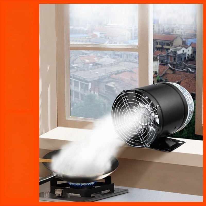 Ventilator de evacuare pentru bucătărie, montaj fără instalare, tip fereastră, putere industrială, ventilație baie