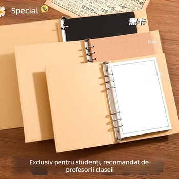 Album foto cu foi detașabile, jurnal de amintiri pentru colegi, album din hârtie kraft cu desen realizat manual, suvenir de absolvire a clasei a VI-a