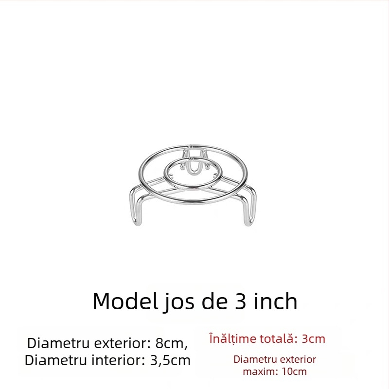 304 oțel inoxidabil – suport mini pentru abur cu înălțime reglabilă – suport mic pentru oală de sănătate și termos