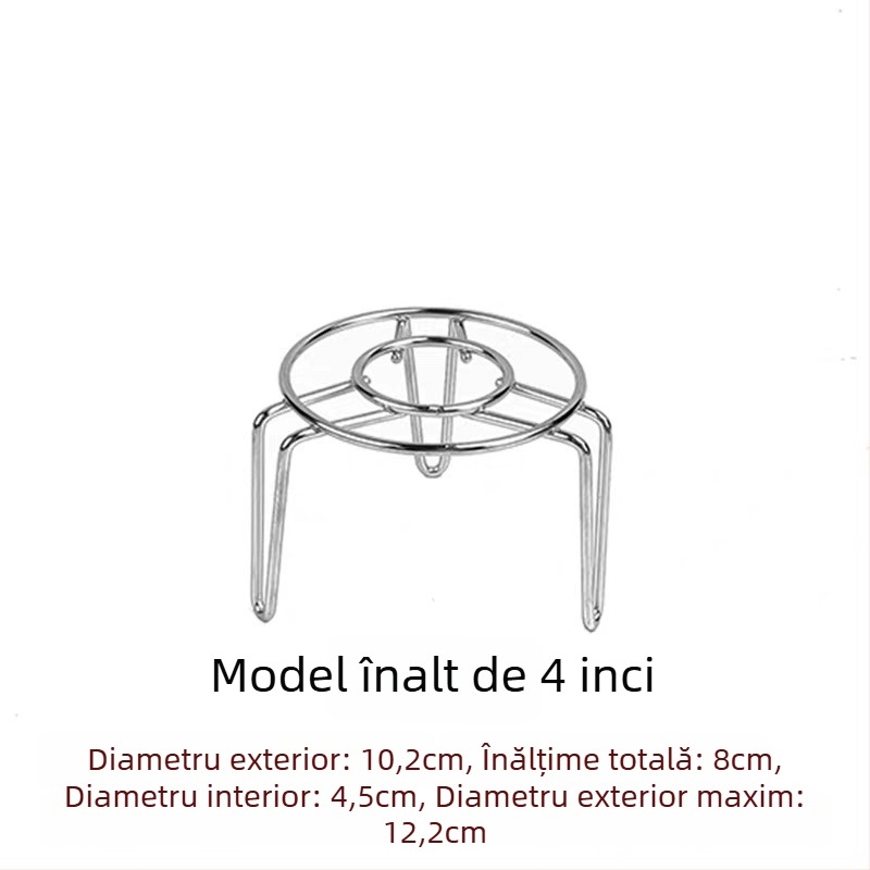 304 oțel inoxidabil – suport mini pentru abur cu înălțime reglabilă – suport mic pentru oală de sănătate și termos