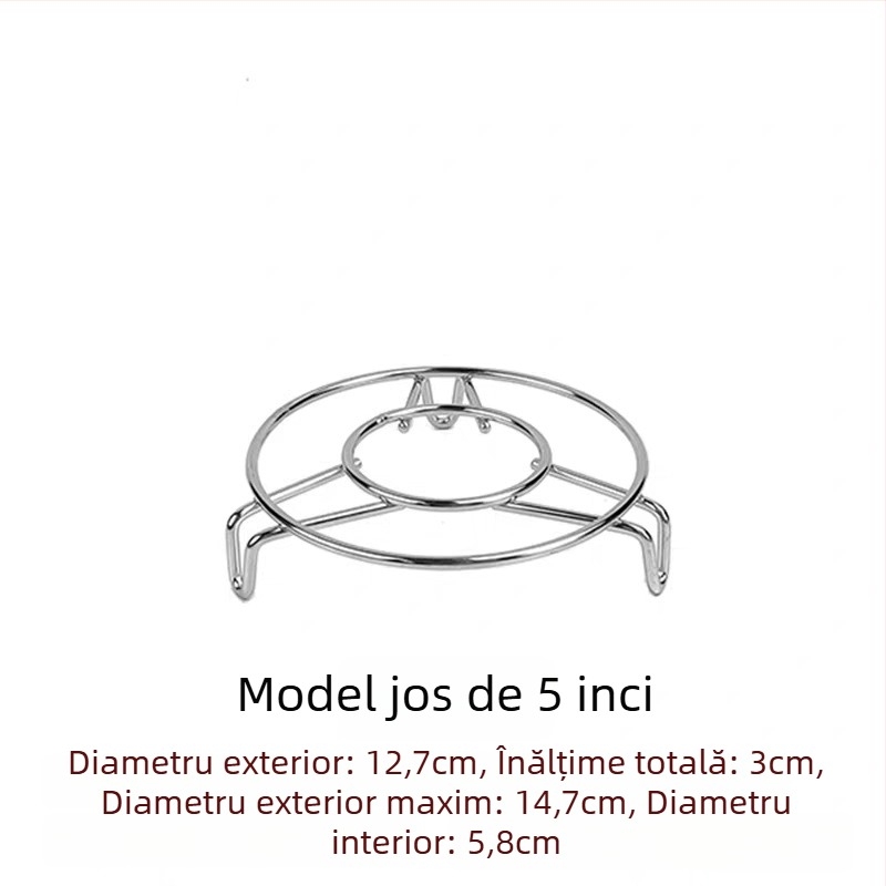 304 oțel inoxidabil – suport mini pentru abur cu înălțime reglabilă – suport mic pentru oală de sănătate și termos