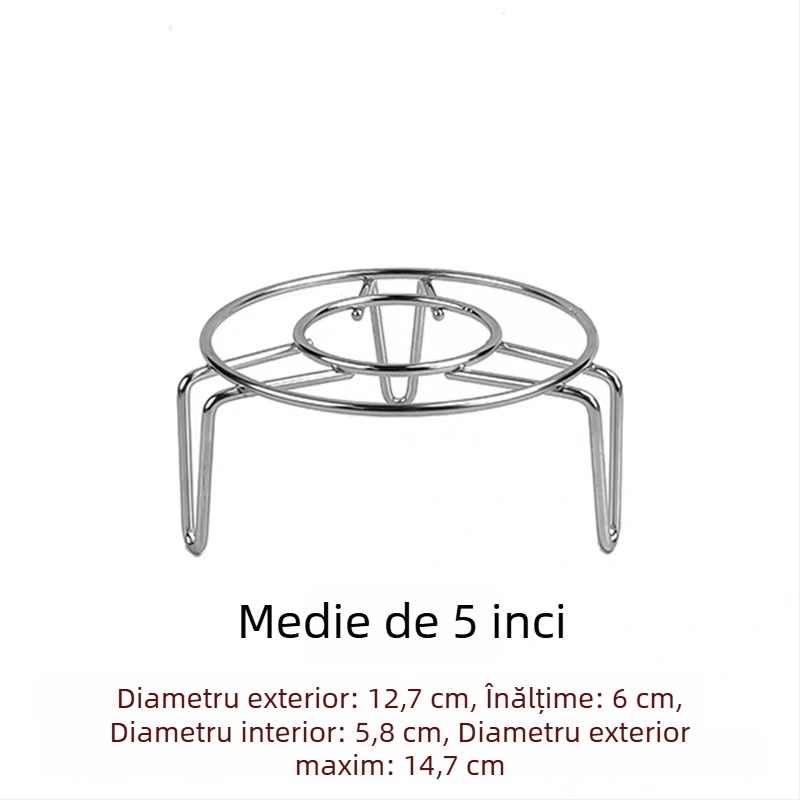 304 oțel inoxidabil – suport mini pentru abur cu înălțime reglabilă – suport mic pentru oală de sănătate și termos