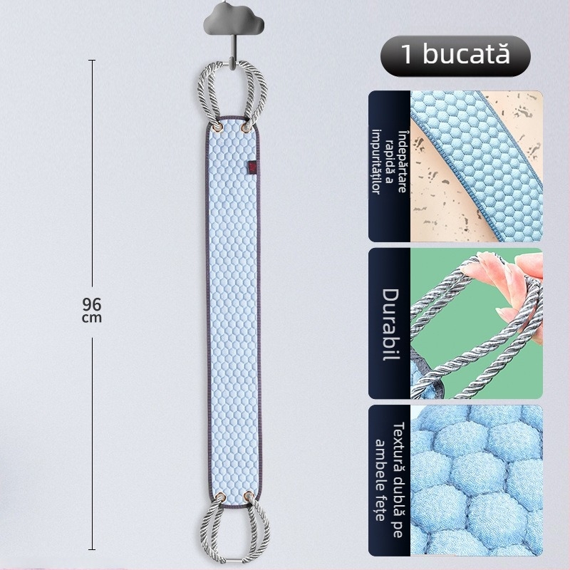 Prosop exfoliant pentru baie pentru bărbați și perie pentru spate, bandă lungă cu granulație grosieră pentru uz casnic