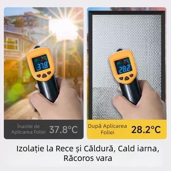 Film de protecție solară și izolație termică pentru geamuri, bandă Velcro pentru perdea de umbrire
