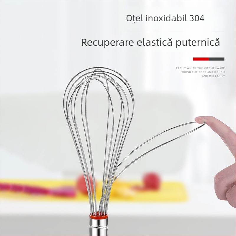 Bețișor de amestec manual din oțel inoxidabil 304, mini tel pentru ouă și smântână