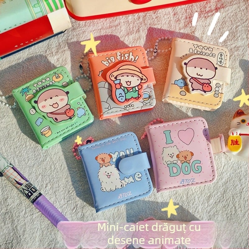 Jiayu Caiet cu desene animate — Drăguț, de buzunar, carnet de notițe portabil, caiet de vocabular