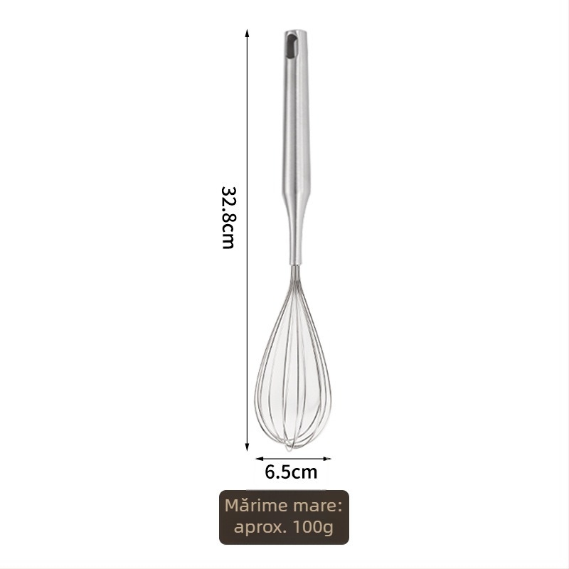 Tel de ouă din oțel inoxidabil 304, mâner din rosewood – unelte manuale pentru amestec în bucătărie
