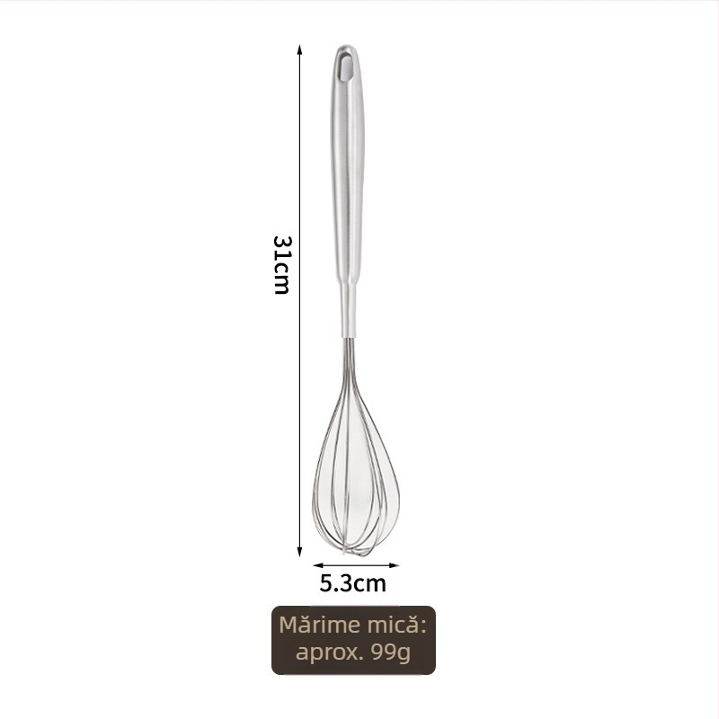 Tel de ouă din oțel inoxidabil 304, mâner din rosewood – unelte manuale pentru amestec în bucătărie