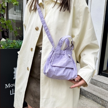 Toamnă 2025 Mini Geantă crossbody din nylon cu blocuri colorate pentru femei