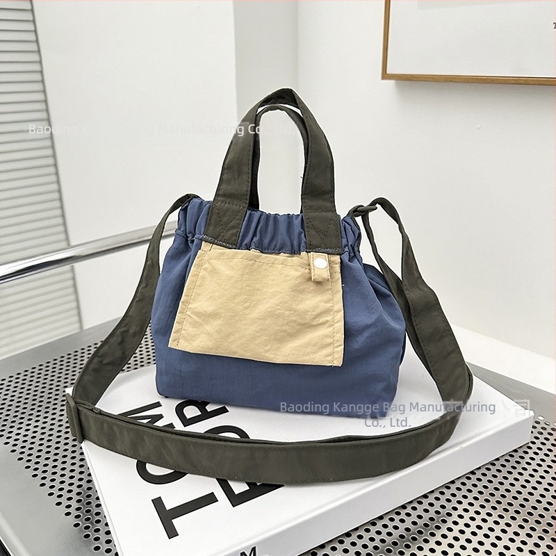 Toamnă 2025 Mini Geantă crossbody din nylon cu blocuri colorate pentru femei