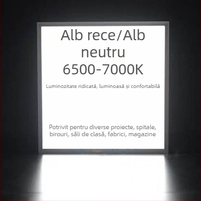 Panou LED încasrat pentru tavan 600×600, panou plat LED cu grilă 60×60, placă din vată minerală și gips, panou de iluminat ingineresc 595