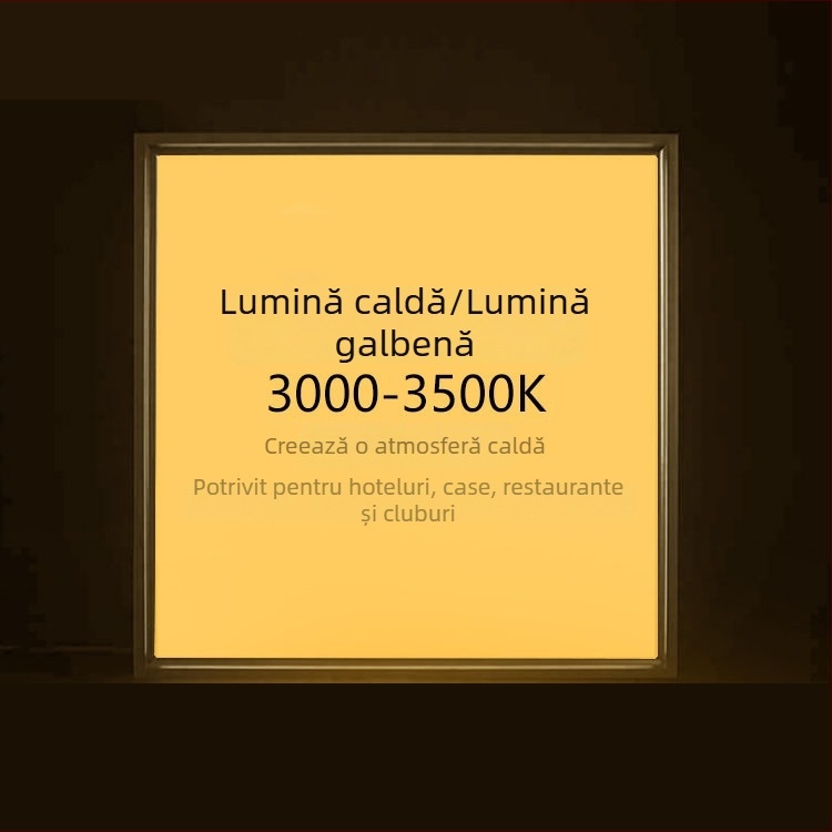 Panou LED încasrat pentru tavan 600×600, panou plat LED cu grilă 60×60, placă din vată minerală și gips, panou de iluminat ingineresc 595
