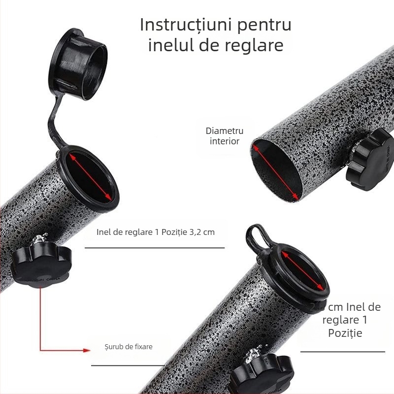 Umbrelă de plajă pentru exterior cu bază în sol, cu două picioare și inserție din oțel negru