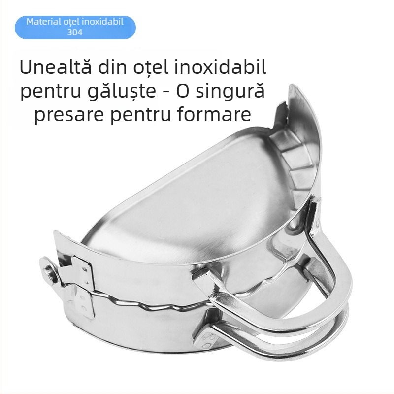 Mașină de făcut găluște din oțel inoxidabil, cu forme mari și mici, presă pentru aluat, oțel inoxidabil 304