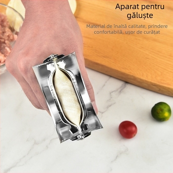 Set din oțel inoxidabil 304 pentru găluște — clemă, matrițe pentru foi și umplutură, instrument DIY