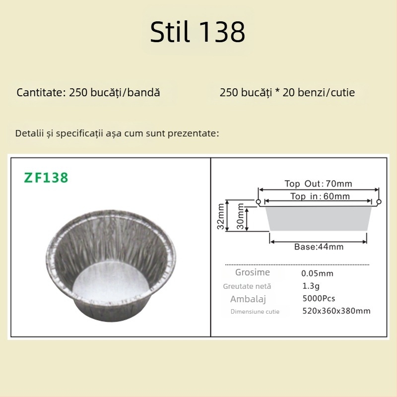 Cupe din folie de aluminiu și tavă pentru tarte cu ouă, cuptor pentru stridii, tavă pentru friteuză cu aer