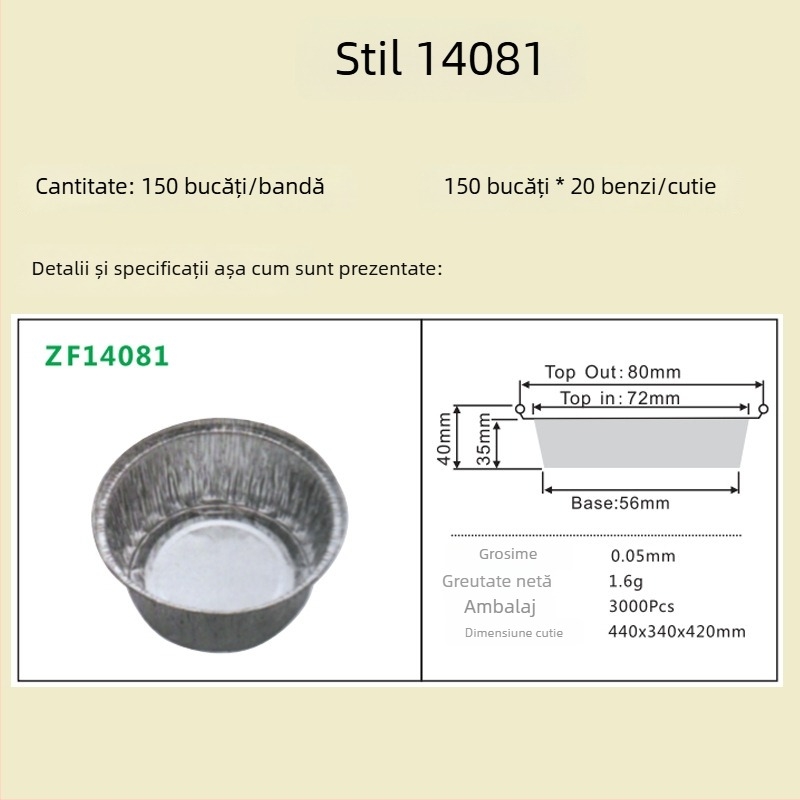 Cupe din folie de aluminiu și tavă pentru tarte cu ouă, cuptor pentru stridii, tavă pentru friteuză cu aer