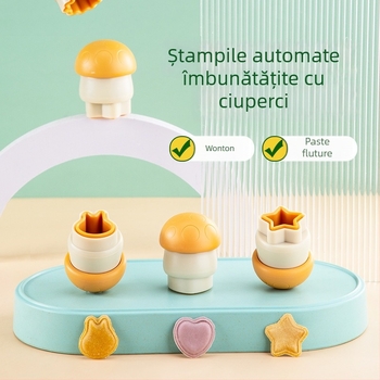 Formă în formă de ciupercă pentru wonton mici, sigilare automată a marginii, accesoriu pentru hrana bebelușilor, tăietor pentru paste în formă de fluture și embossing pentru fursecuri