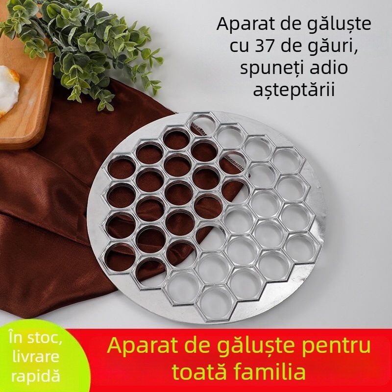Formă de colțunași din aluminiu, 37 găuri, pentru prepararea simultană a mai multor colțunași, uz casnic