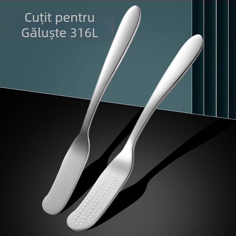 Lingură de umplere din oțel inoxidabil 316L pentru colțunași și wonton, lingură de amestecare, unelte de bucătărie