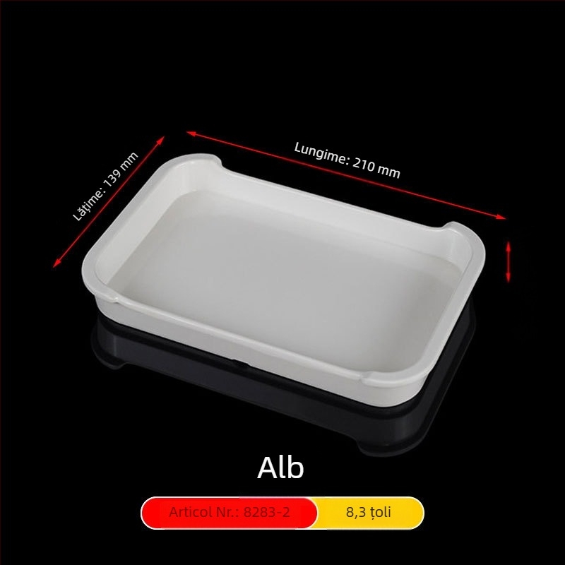 Farfurii pătrate din melamină, dimensiuni 15–19 cm, stil modern minimalist, decor sub glazură, destinate restaurantelor și hotelurilor, imprimare logo și personalizare disponibile