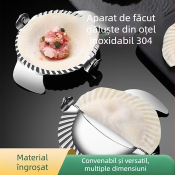 Set din oțel inoxidabil pentru prepararea găluștelor – forme de modelare și înfășurare în bucătărie