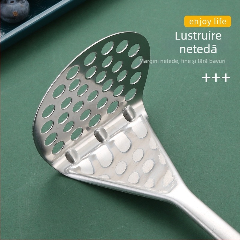 Zdrobitor manual de cartofi din oțel inoxidabil pentru mâncare de bebeluți, formă ondulată, ustensilă de bucătărie
