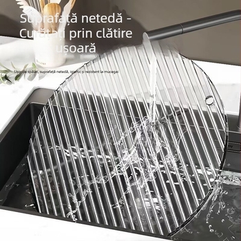 Tavă circulară antiaderentă pentru găluște cu capac, pentru bucătărie de acasă